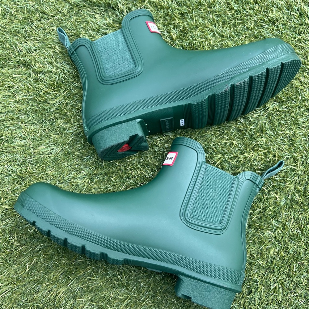 Original Hunter Green Chelsea Rain Boots